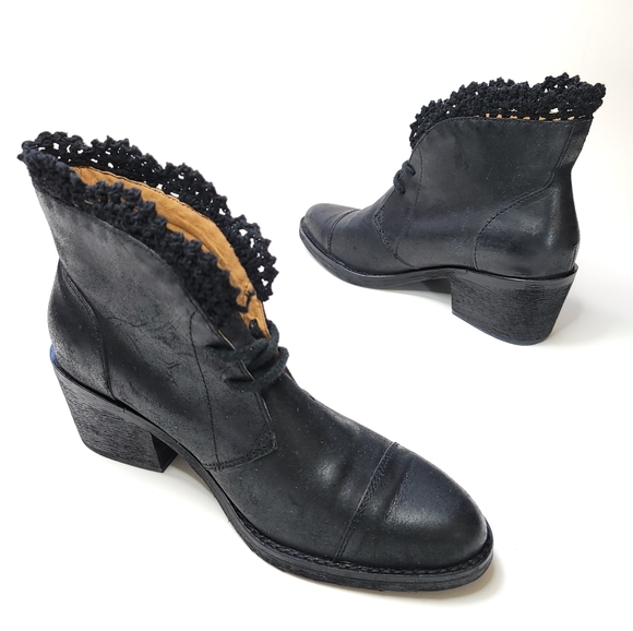 Latigo Kat Crochet Trim Lace-Up Bootie, Size 7M - Picture 10 of 10